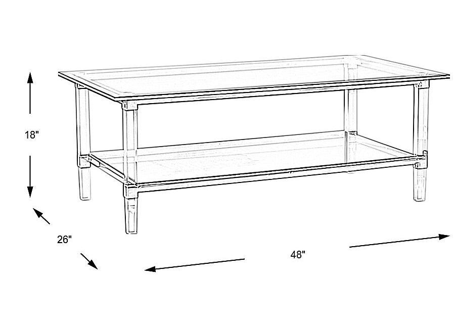 Varna Silver Rectangle Cocktail Table