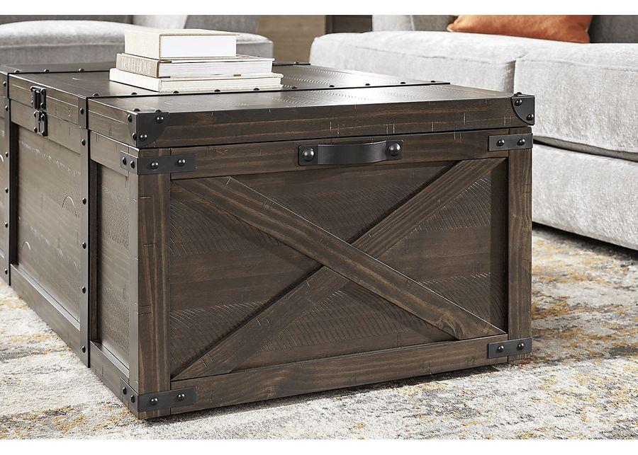 Rocky Creek Brown Storage Cocktail Table