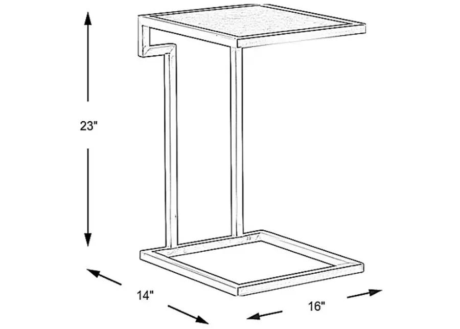 Arniston White Chairside Table