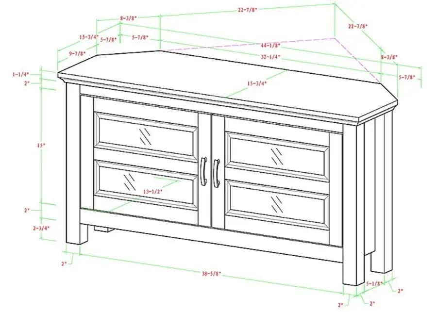 Ogden Black 44 in. Corner Console