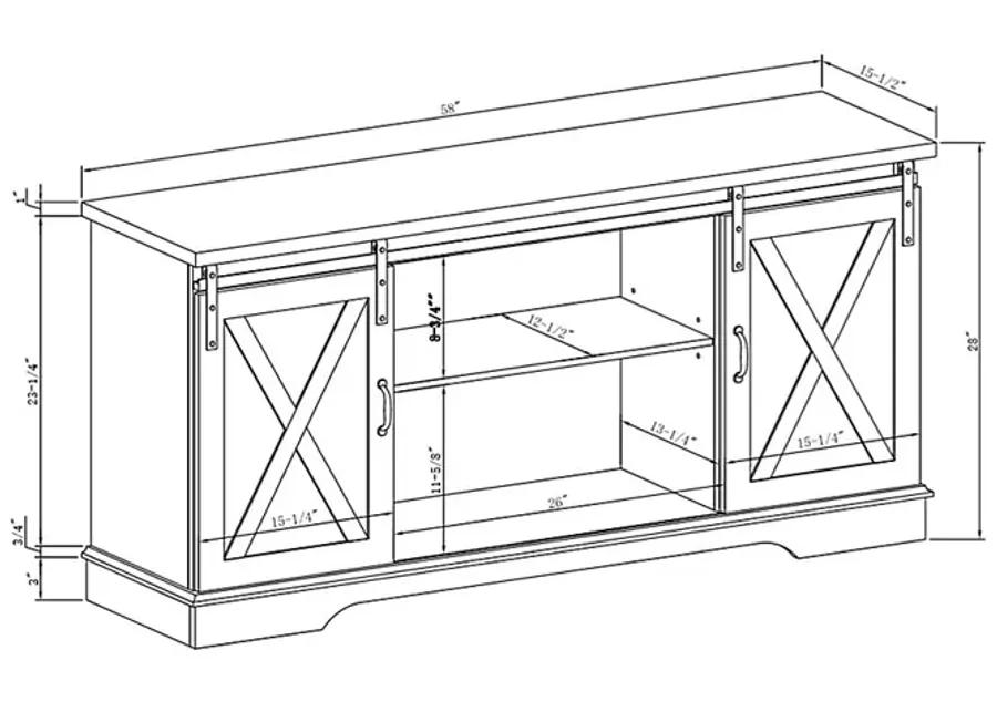 Coneflower Gray 58 in. Console