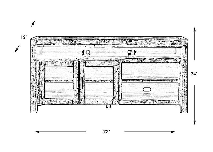 Hidden Springs II Natural 72 in. Console