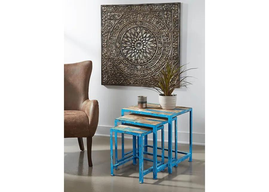 Cherringham Blue Nesting Tables