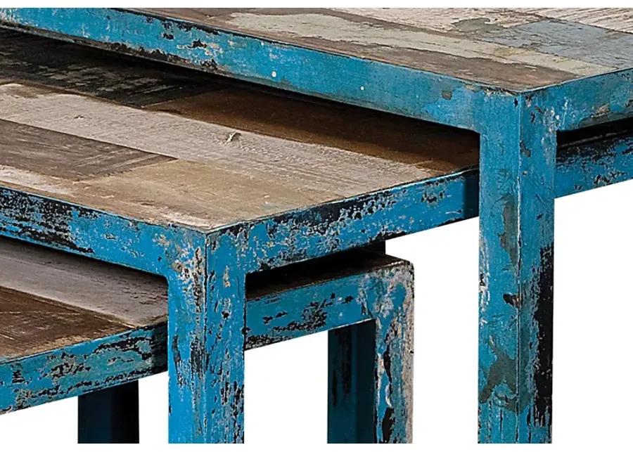 Cherringham Blue Nesting Tables