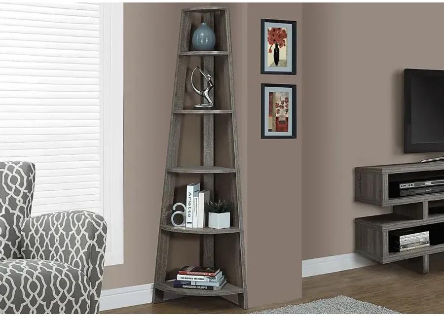 Korgan Taupe Bookcase