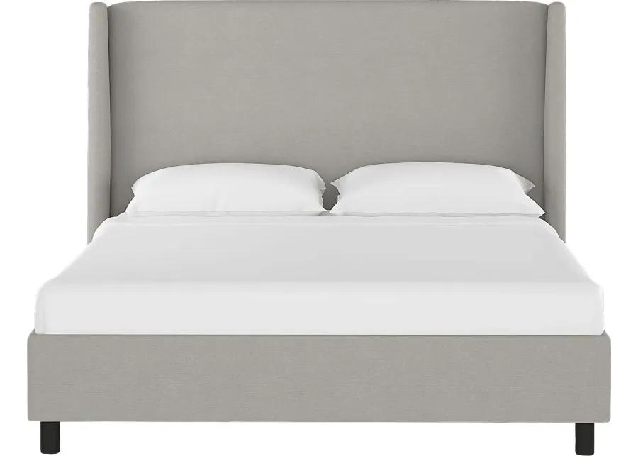 Kids Creamy Hues Gray Twin Upholstered Bed