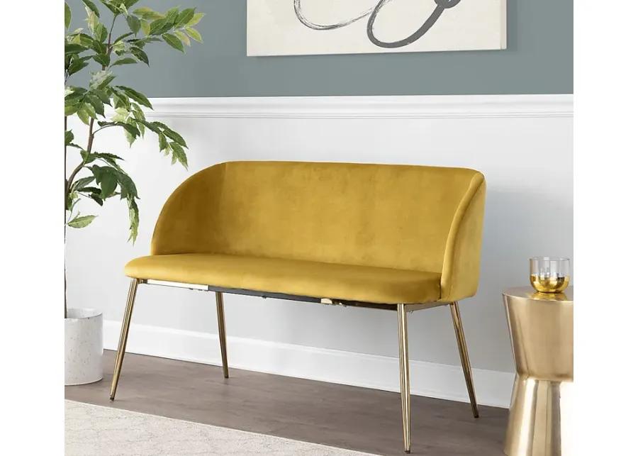 Fulham Yellow Accent Bench