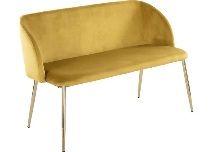 Fulham Yellow Accent Bench