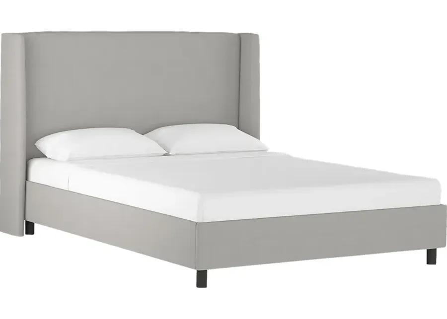 Kids Creamy Hues Gray Full Upholstered Bed