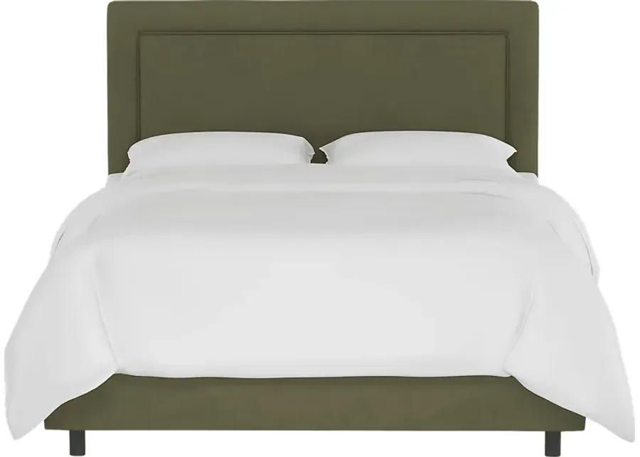 Kids Sweet Plains Green Full Upholstered Bed