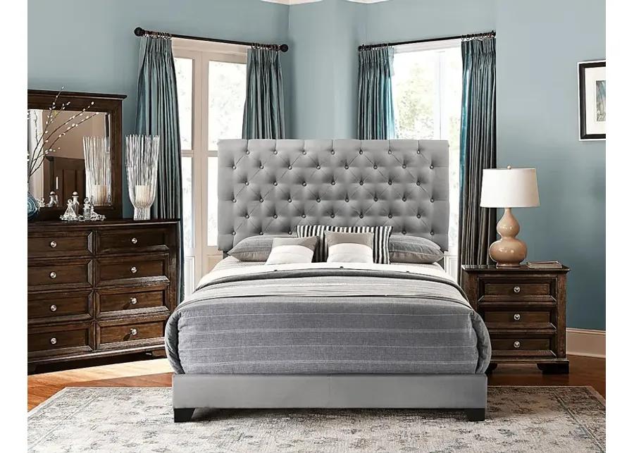 Albritt Gray 3 Pc Queen Upholstered Bed