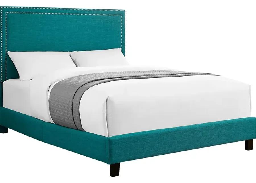 Draeger Teal Queen Platform Bed