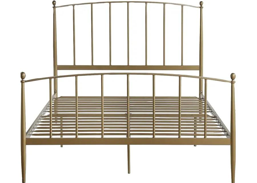 Alicemont Gold Queen Platform Bed