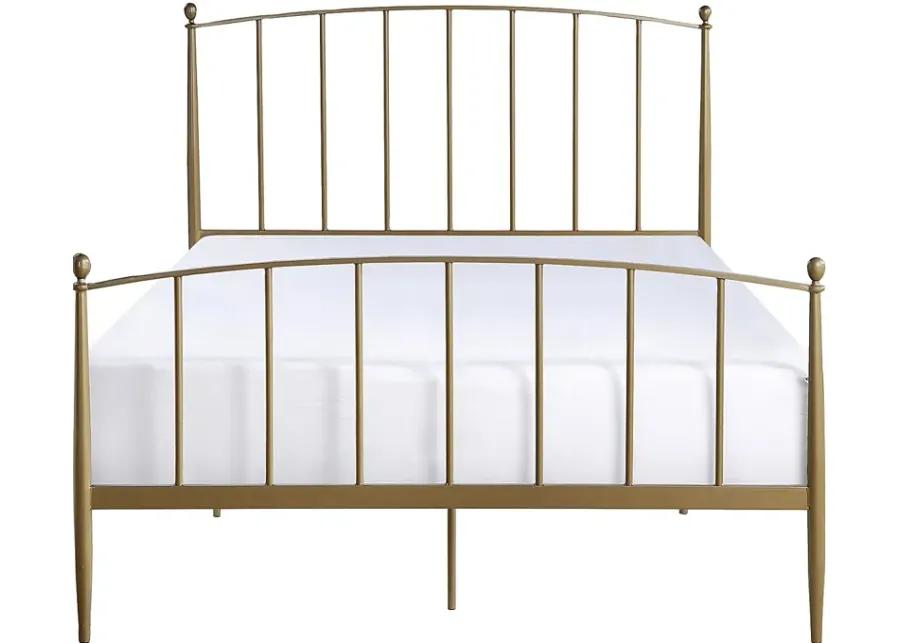 Alicemont Gold Queen Platform Bed