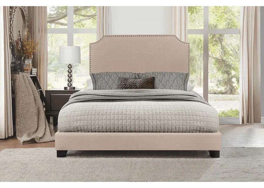 Carshalton Beige Queen Upholstered Bed