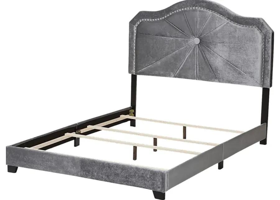 Elkdale Gray Queen Upholstered Bed