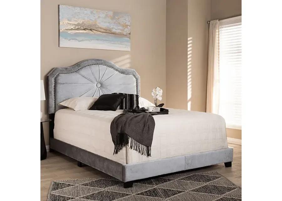 Elkdale Gray Queen Upholstered Bed