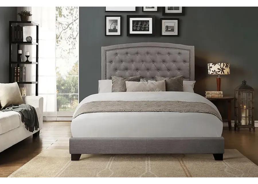 Juneberry Gray King Upholstered Bed
