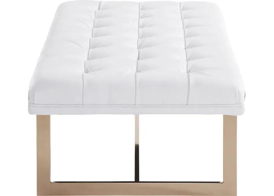 Oppland White Accent Bench