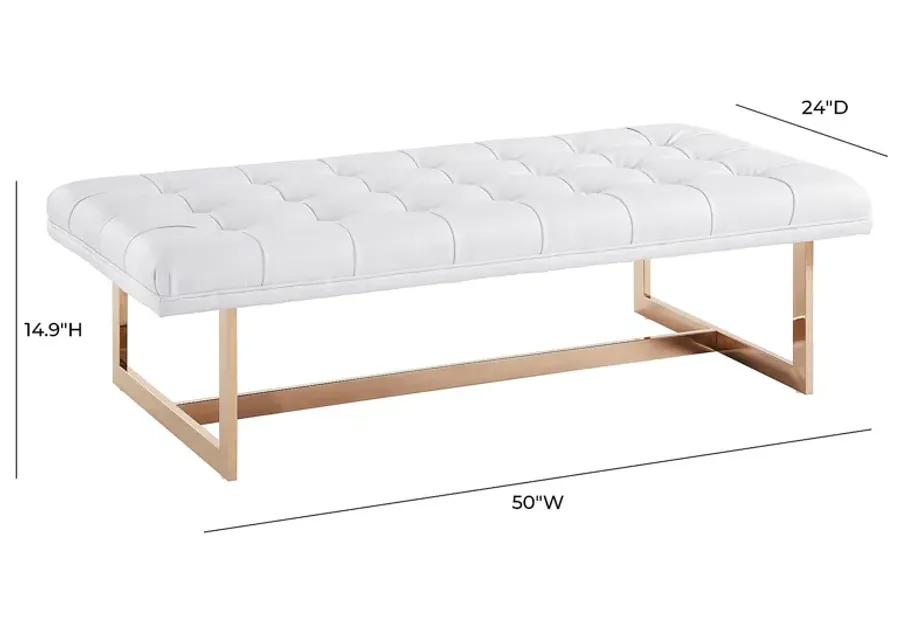 Oppland White Accent Bench