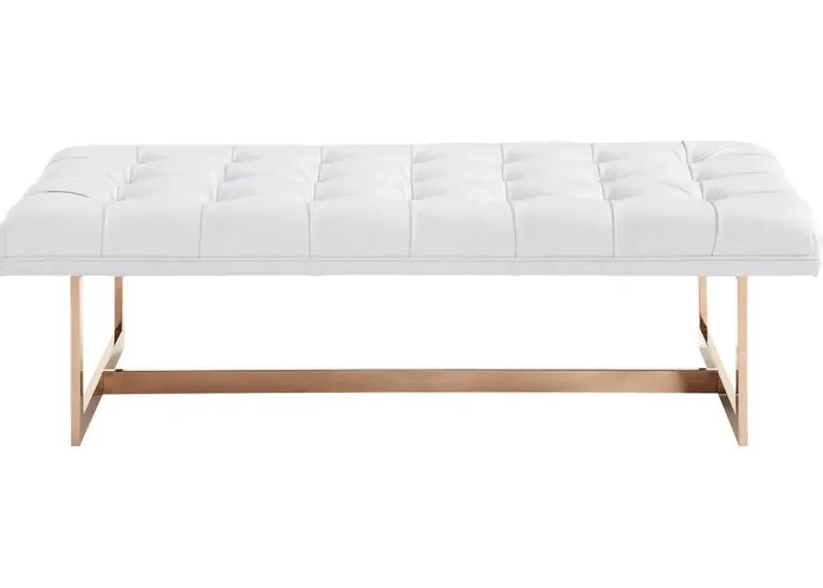 Oppland White Accent Bench