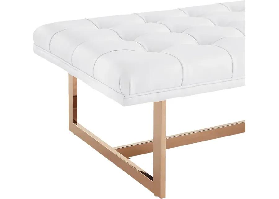 Oppland White Accent Bench