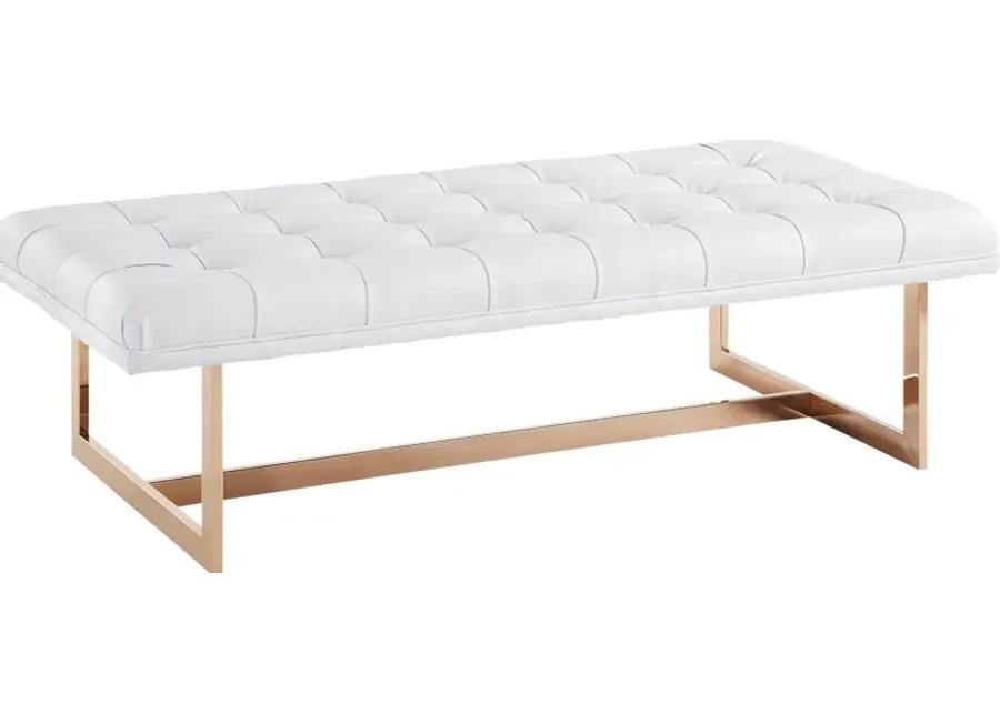 Oppland White Accent Bench