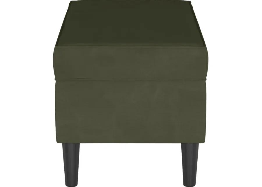 Sweet Plains Green Storage Bench