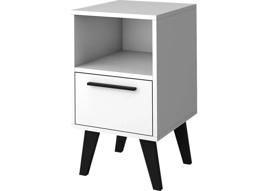 Exmore White Nightstand