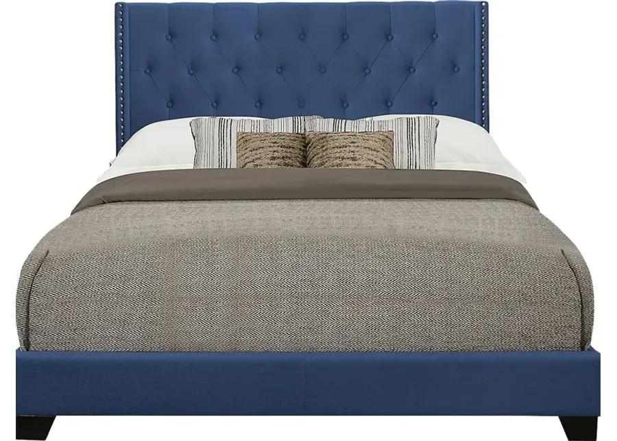 Galewood Blue Full Upholstered Bed