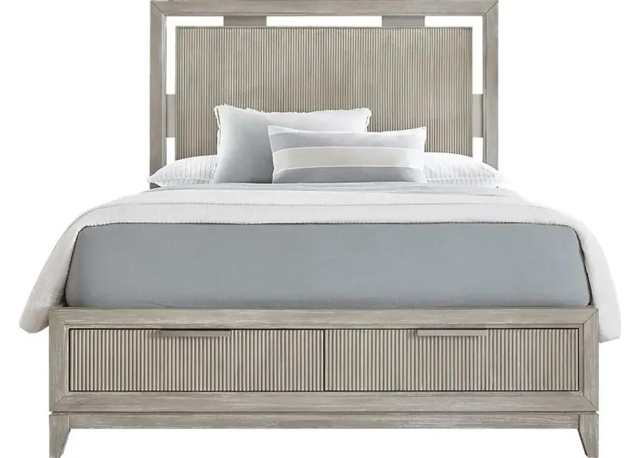 Bellante Gray 7 Pc Queen Panel Bedroom with Storage