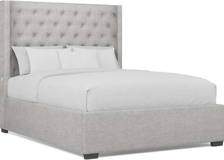 Kailey Park Charcoal 5 Pc Bedroom With Harlow Hill Gray Queen Upholstered Bed