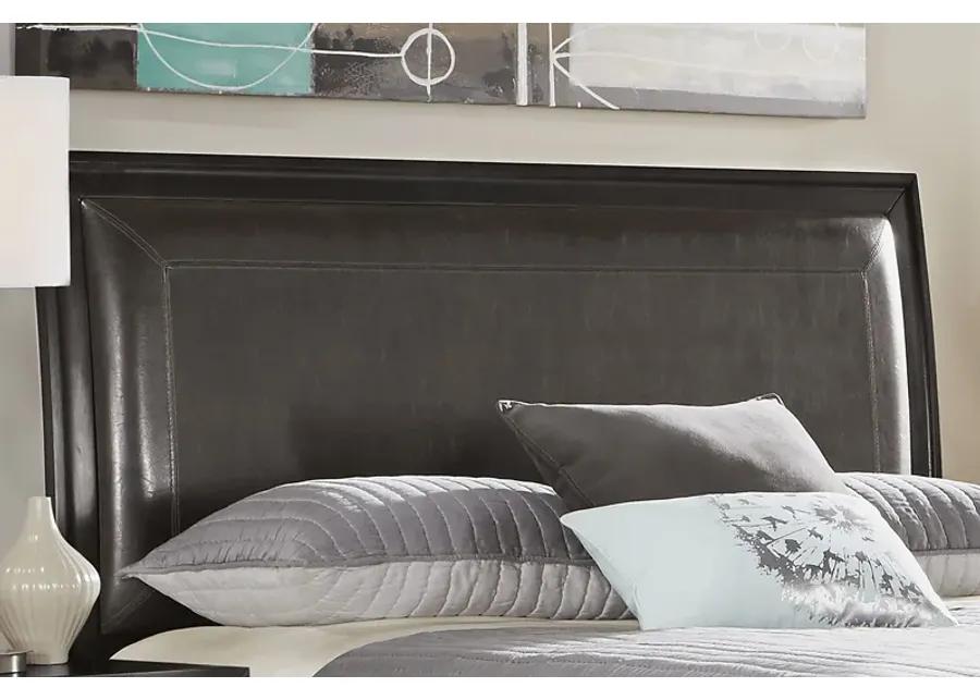 Belcourt Black 5 Pc King Upholstered Sleigh Arch Bedroom