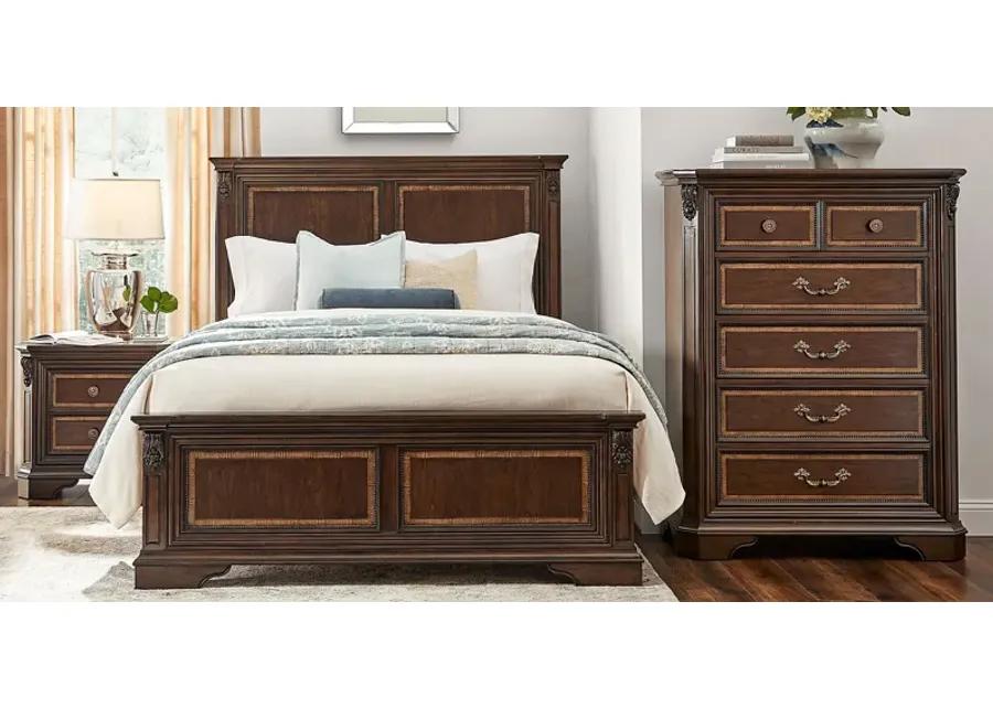 Fuller Brown Cherry 5 Pc King Panel Bedroom