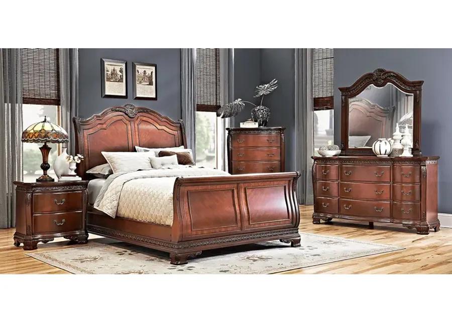 Cortinella Cherry 5 Pc Queen Sleigh Bedroom