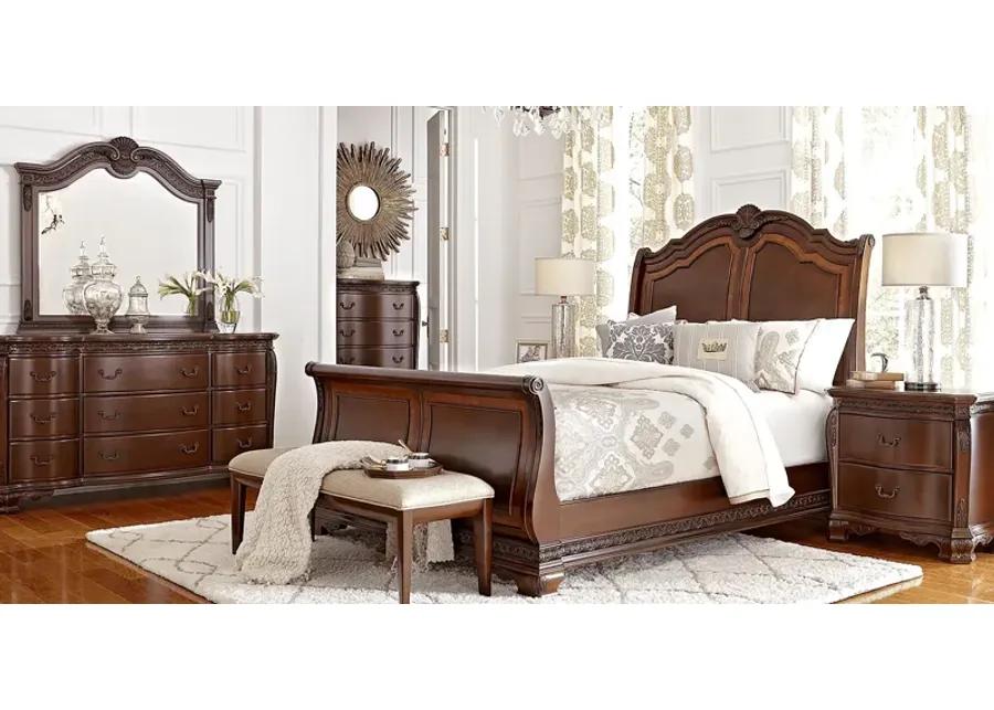 Cortinella Cherry 5 Pc Queen Sleigh Bedroom