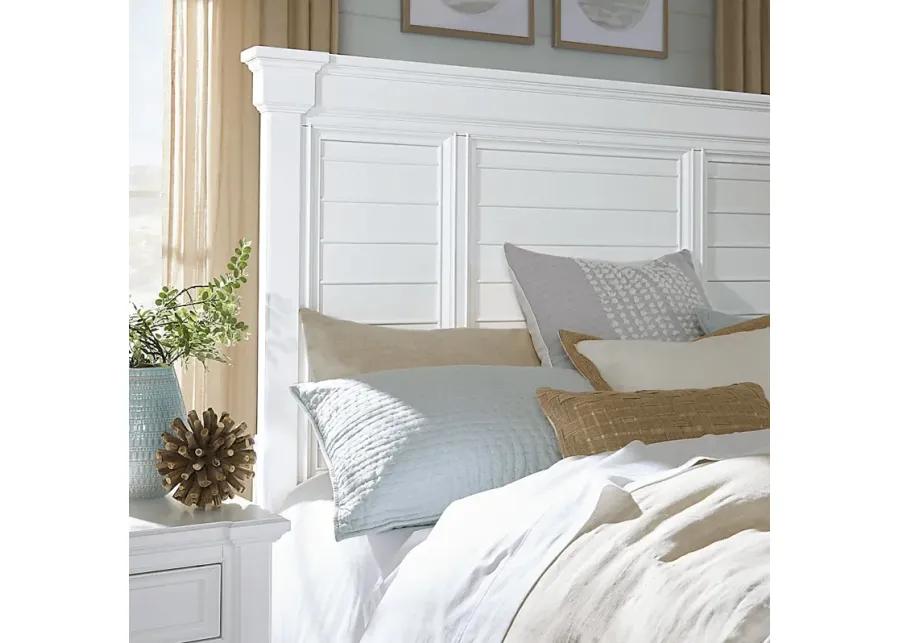 Hilton Head White 5 Pc King Panel Bedroom