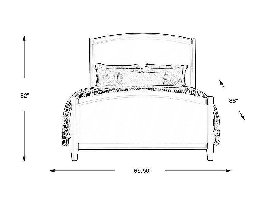 Modern Villa Iron Ore 3 Pc Queen Panel Bed