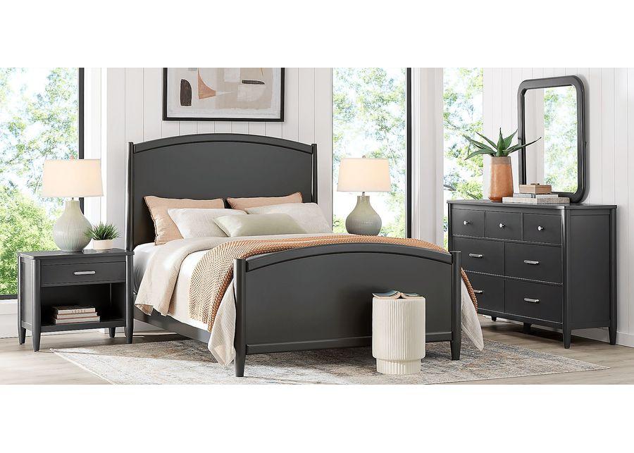 Modern Villa Iron Ore 3 Pc Queen Panel Bed