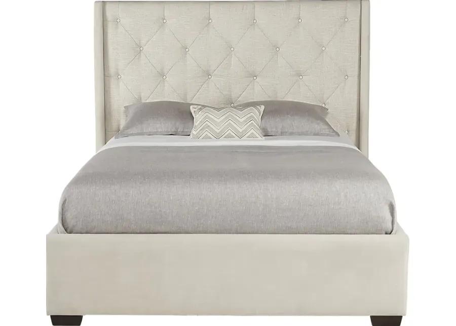 Alison Oatmeal 3 Pc Queen Upholstered Bed