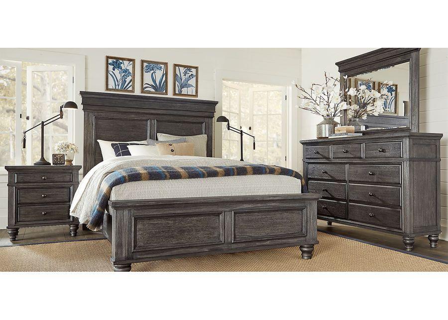 Lake Town Gray 3 Pc Queen Panel Bed