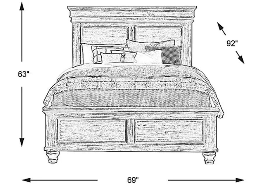 Lake Town Gray 3 Pc Queen Panel Bed