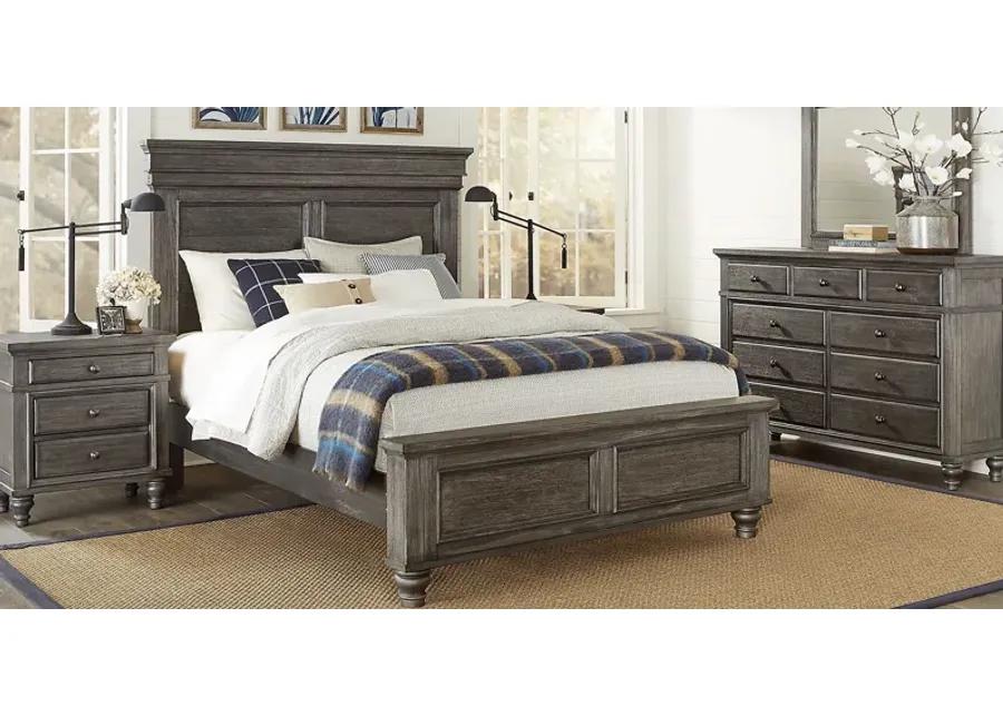 Lake Town Gray 3 Pc Queen Panel Bed