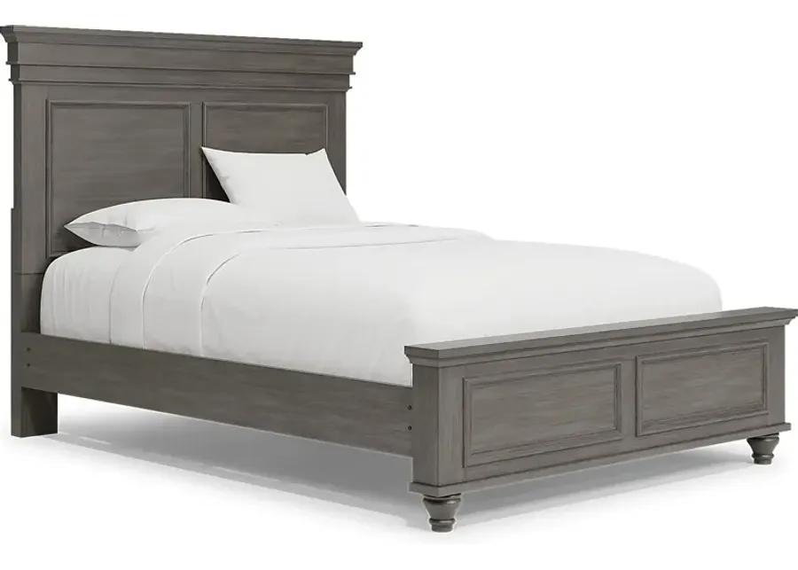 Lake Town Gray 3 Pc Queen Panel Bed