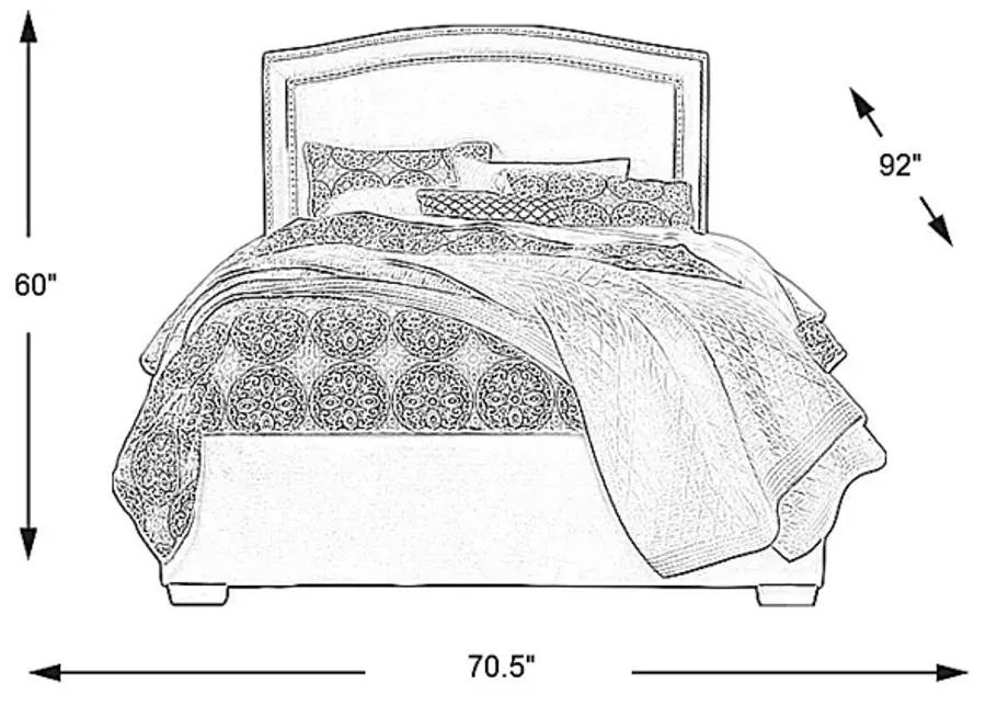 Loden Beige 3 Pc Queen Upholstered Bed