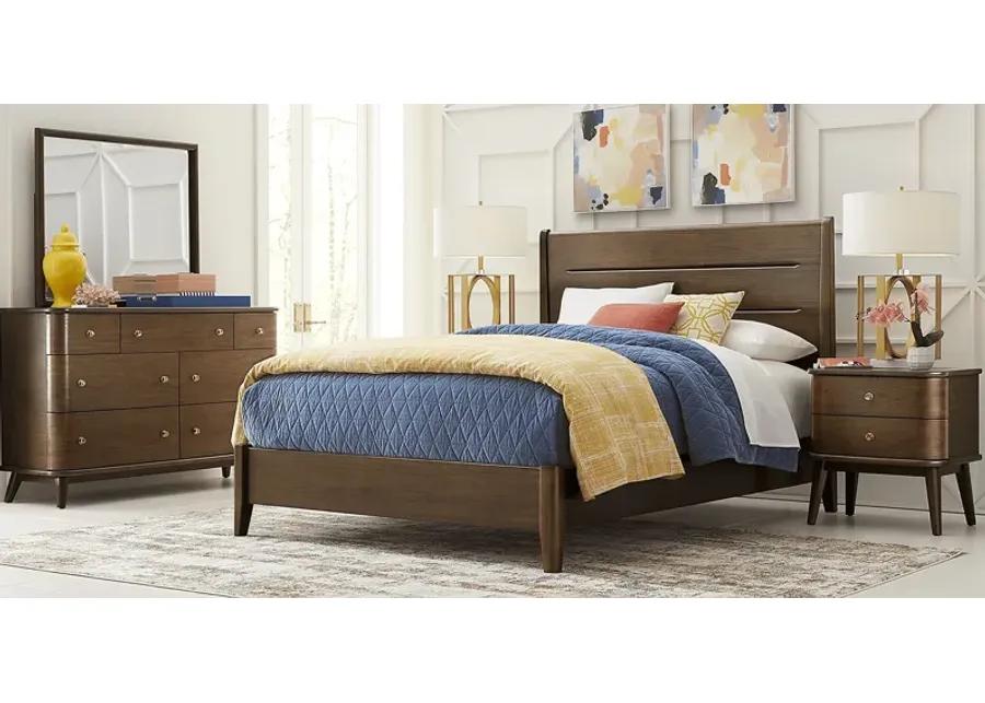 Devon Loft Walnut 3 Pc Queen Panel Bed