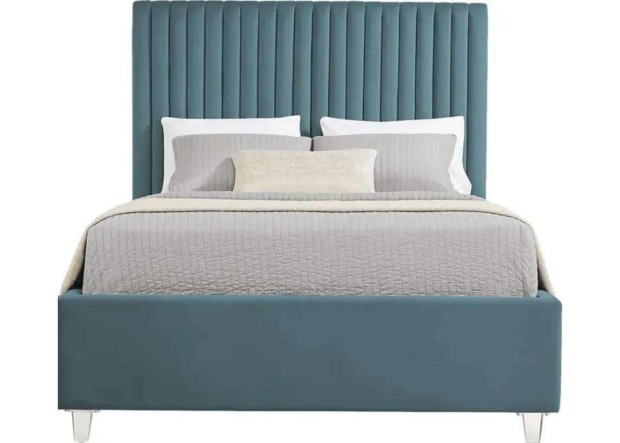 Zada Blue 3 Pc Queen Upholstered Bed