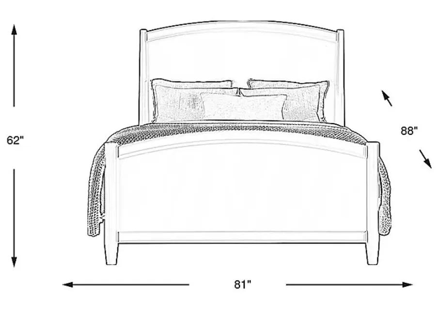 Modern Villa Iron Ore 3 Pc King Panel Bed