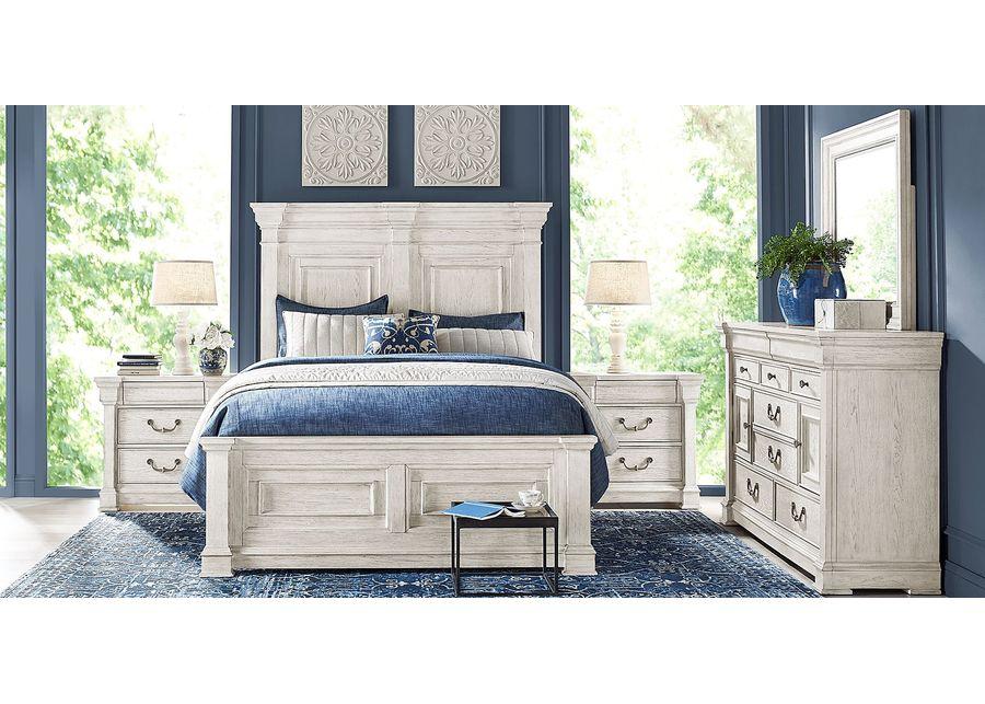 Landon Creek White 3 Pc King Panel Bed