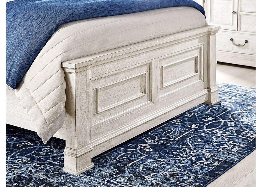 Landon Creek White 3 Pc King Panel Bed